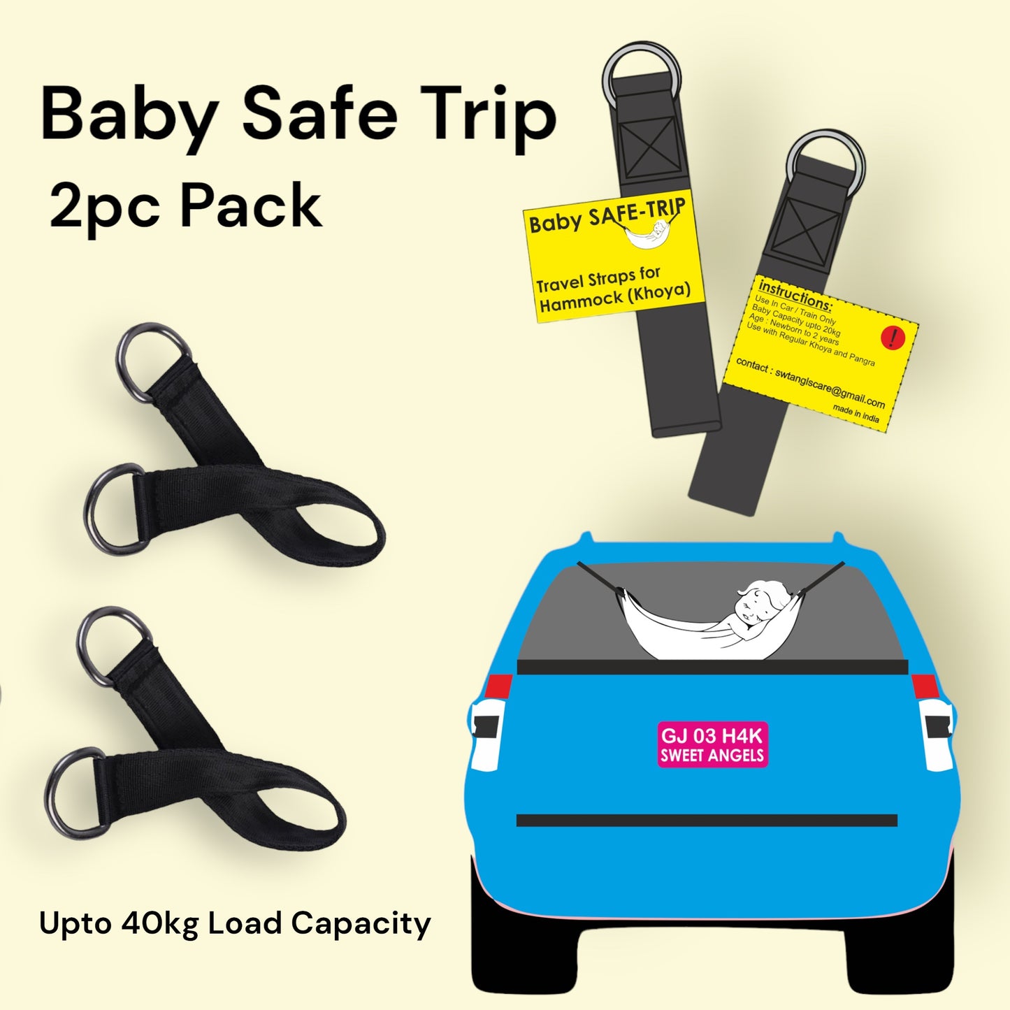 Baby Safe Trip Travel Pangra with Straps for Car image 3