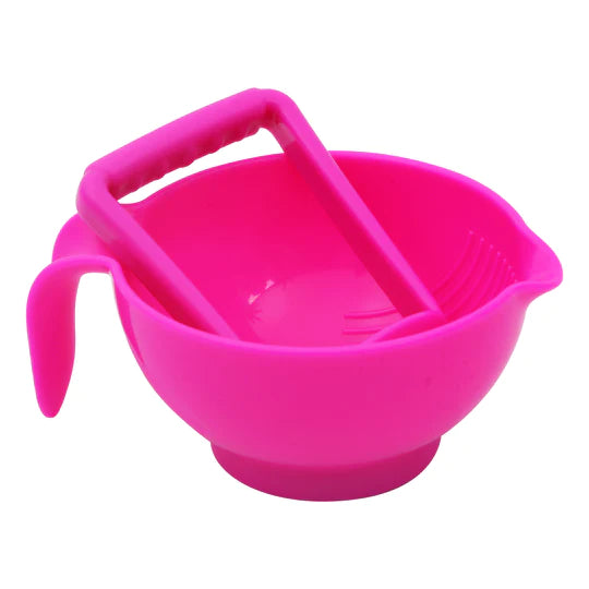 Portable Grinding Feeding Masher/Serving Bowl for Baby Food Preparation with Spoon - Pink image 1