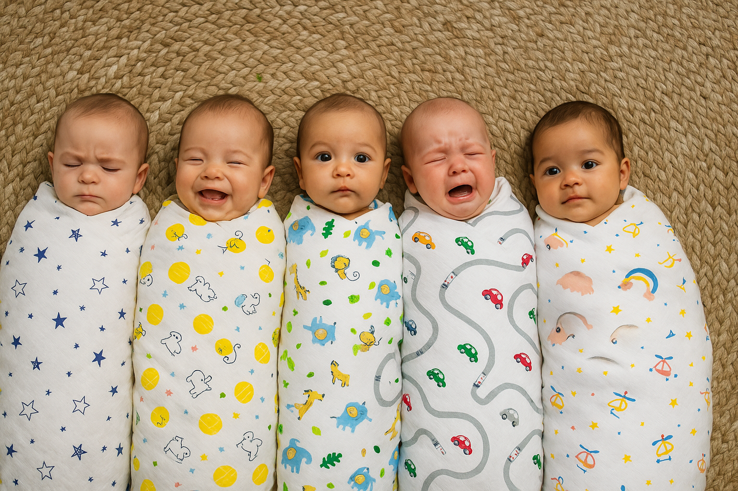 Floral Organic Muslin 6 Layer Blanket Soft Breathable & Skin-Friendly by Sweet Angels image 1