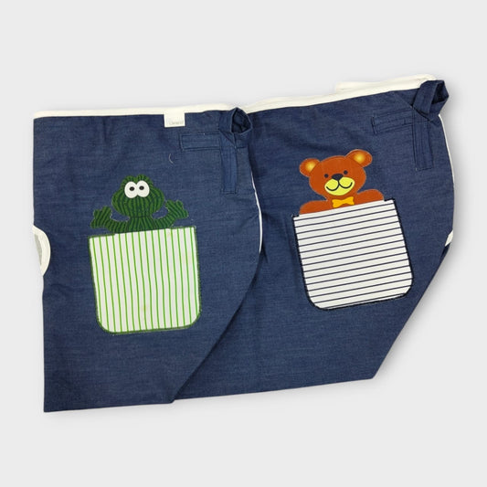 Denim Khoya peekaboo Teddy Frog image 1