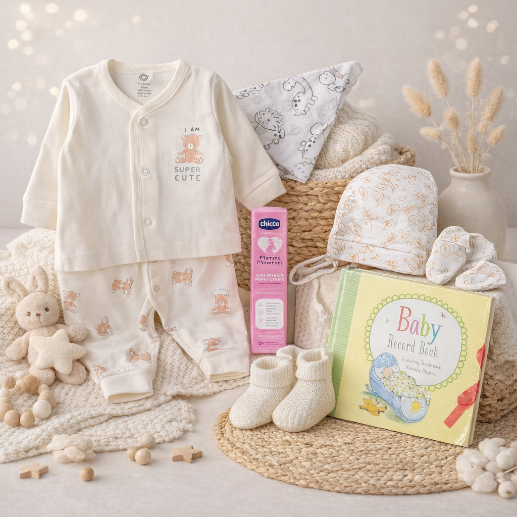 Newborn Baby Gift set Birth Package Unisex assorted prints