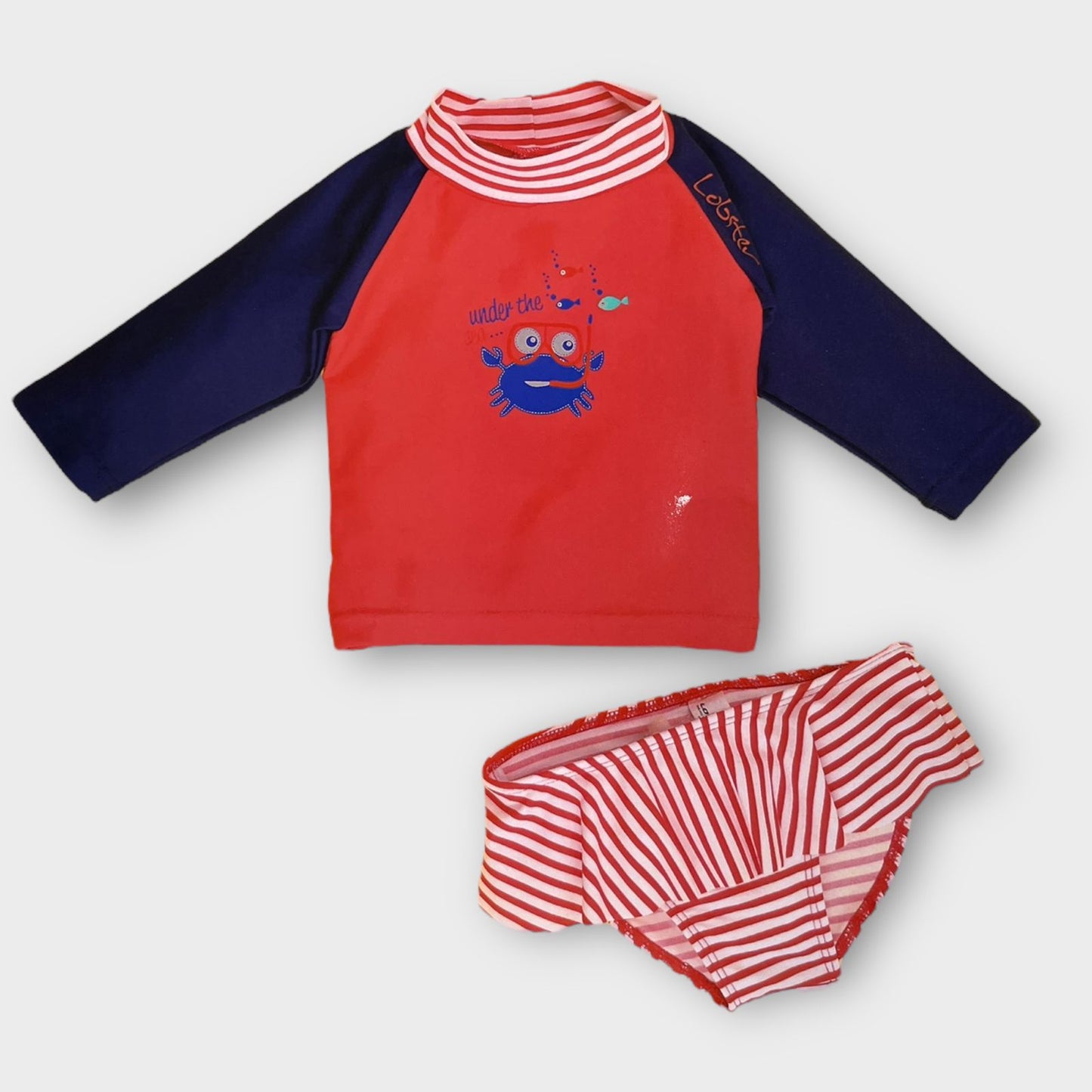 Swim Suit for Babies to Toddlers super cute Red Crab image 0