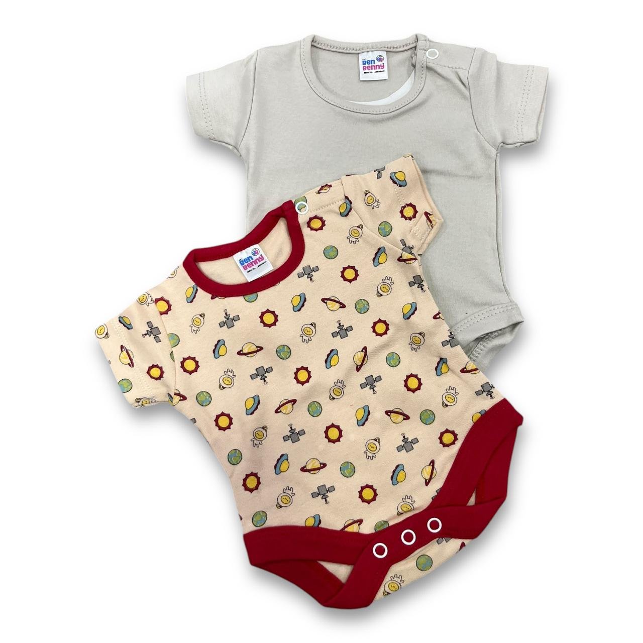 Bodysuit organic Preemie baby 2pc pack assorted image 6