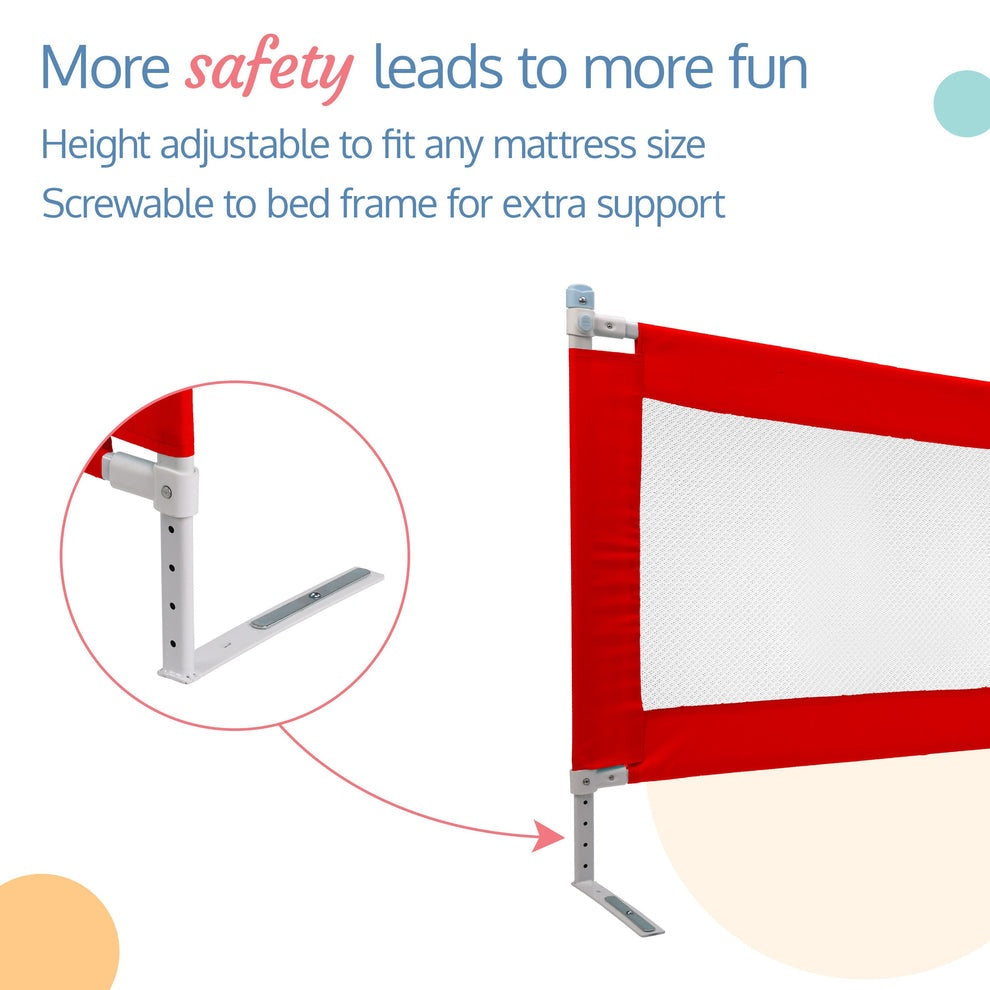 Baby Bed Rail Guard Red image 4