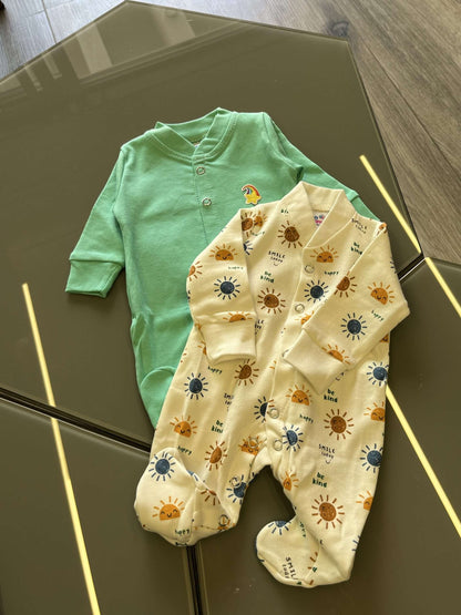 Preemie and Twin Baby Rompers Set of 2 image 5