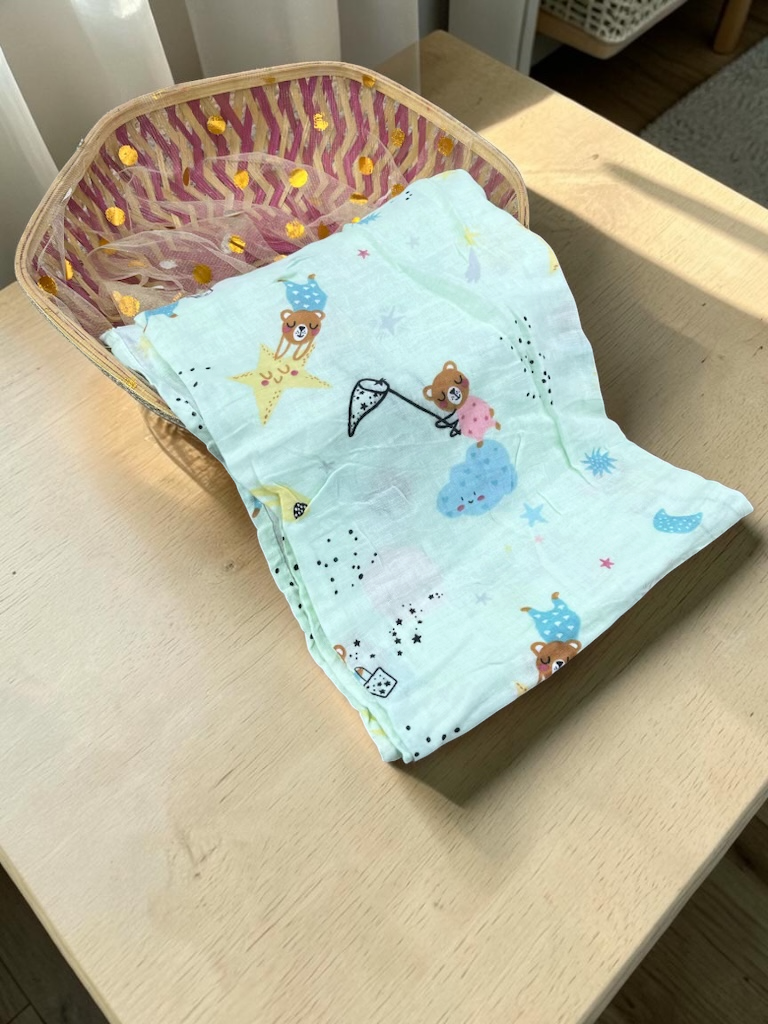 Muslin Crush Swaddle wrapper for babies 0-9 months assorted
