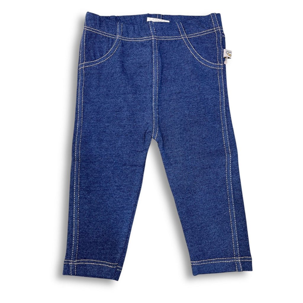 Denim Baby Leggings Soft Organic cotton - 6 to 9 m image