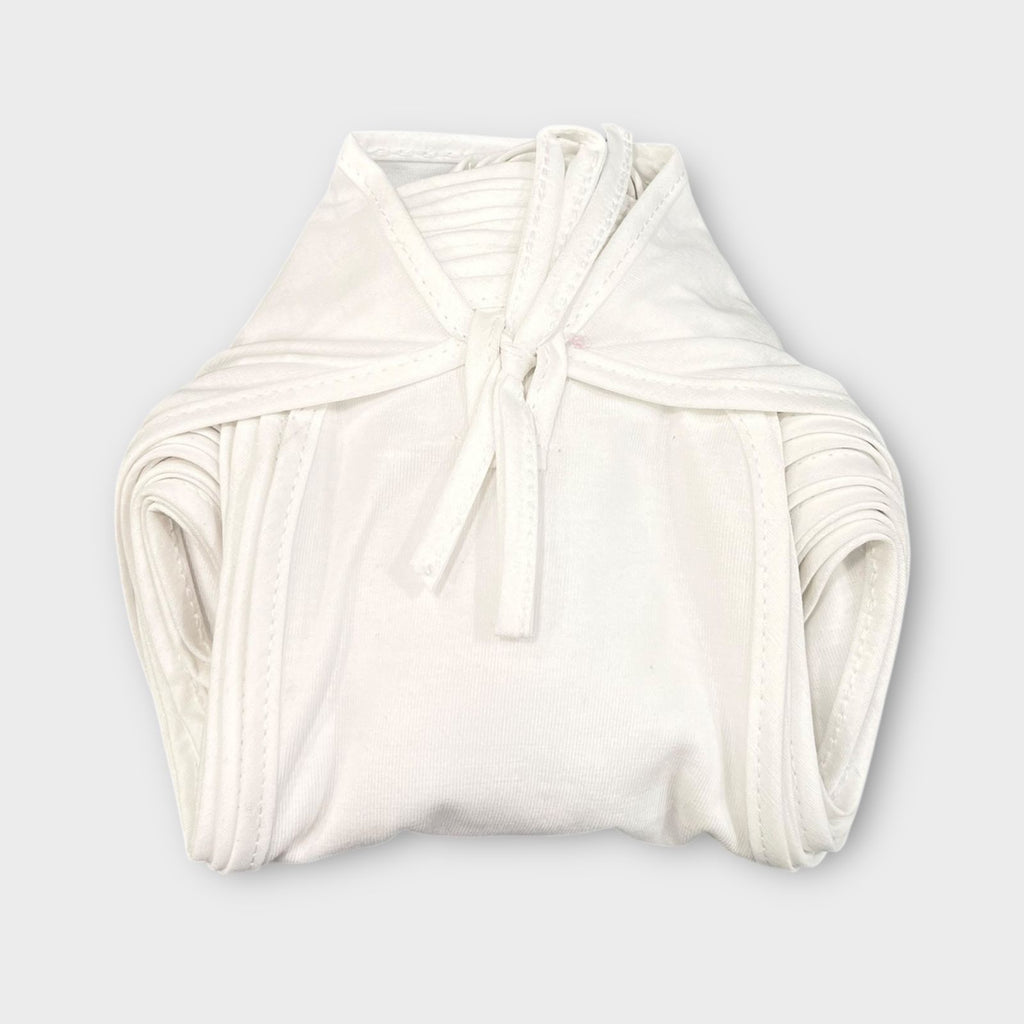 White Nappy Tie knot Langot set of 12 image 2