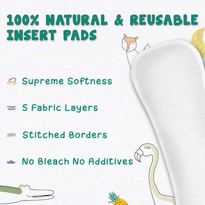 ReUsable Pads for Washable diapers 2pc pack image 2