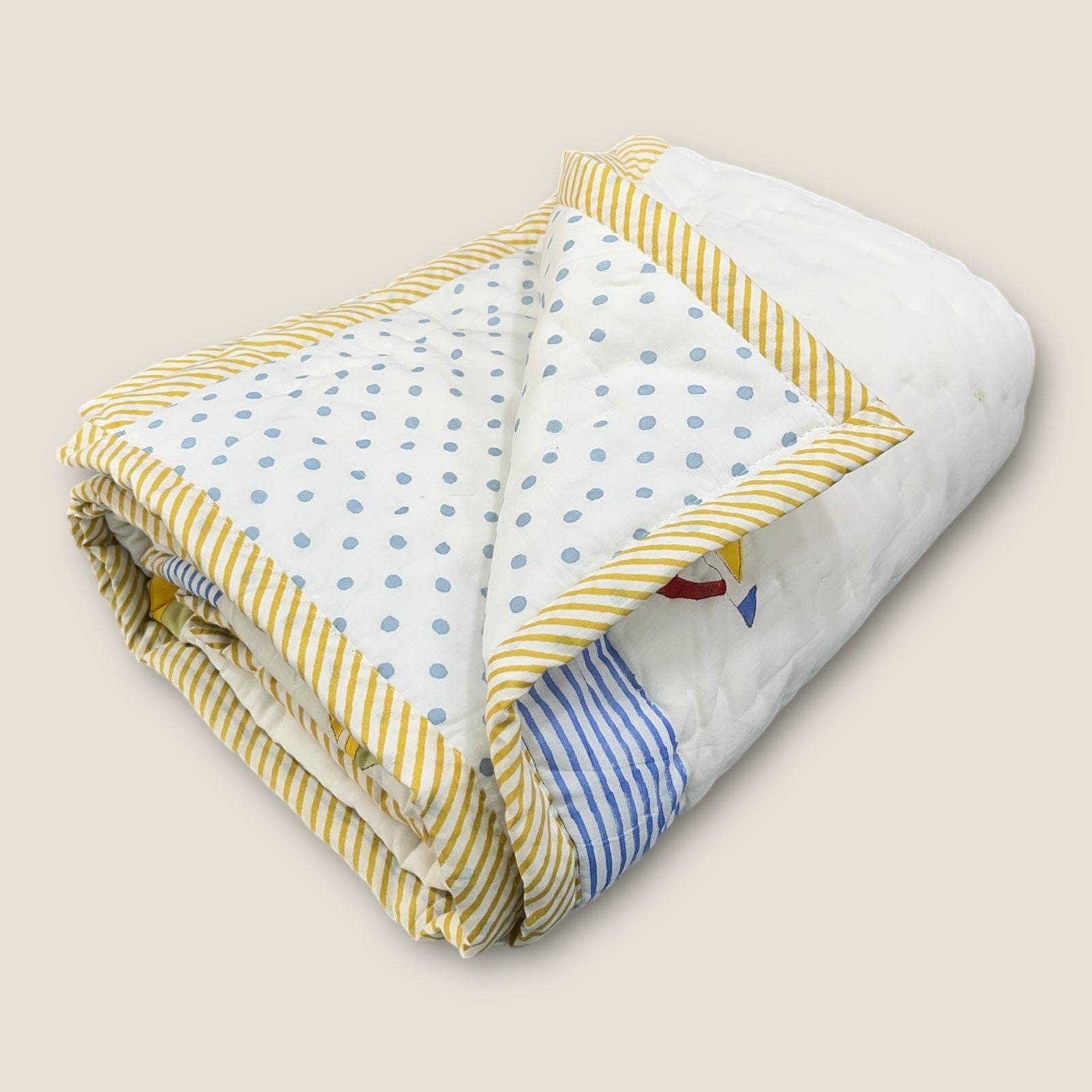 Kids organic Comforter Dohar 40x60 inch Boat image 2