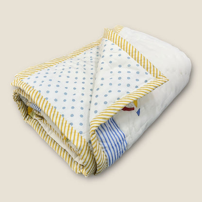 Kids organic Comforter Dohar 40x60 inch Boat image 2