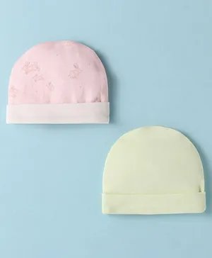 Cap Set Organic Cotton assorted Preemie 2pc pack image 1
