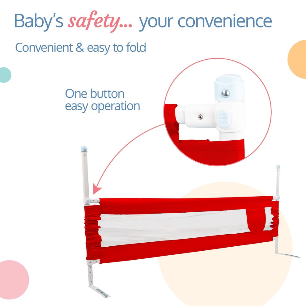 Baby Bed Rail Guard Red image 2