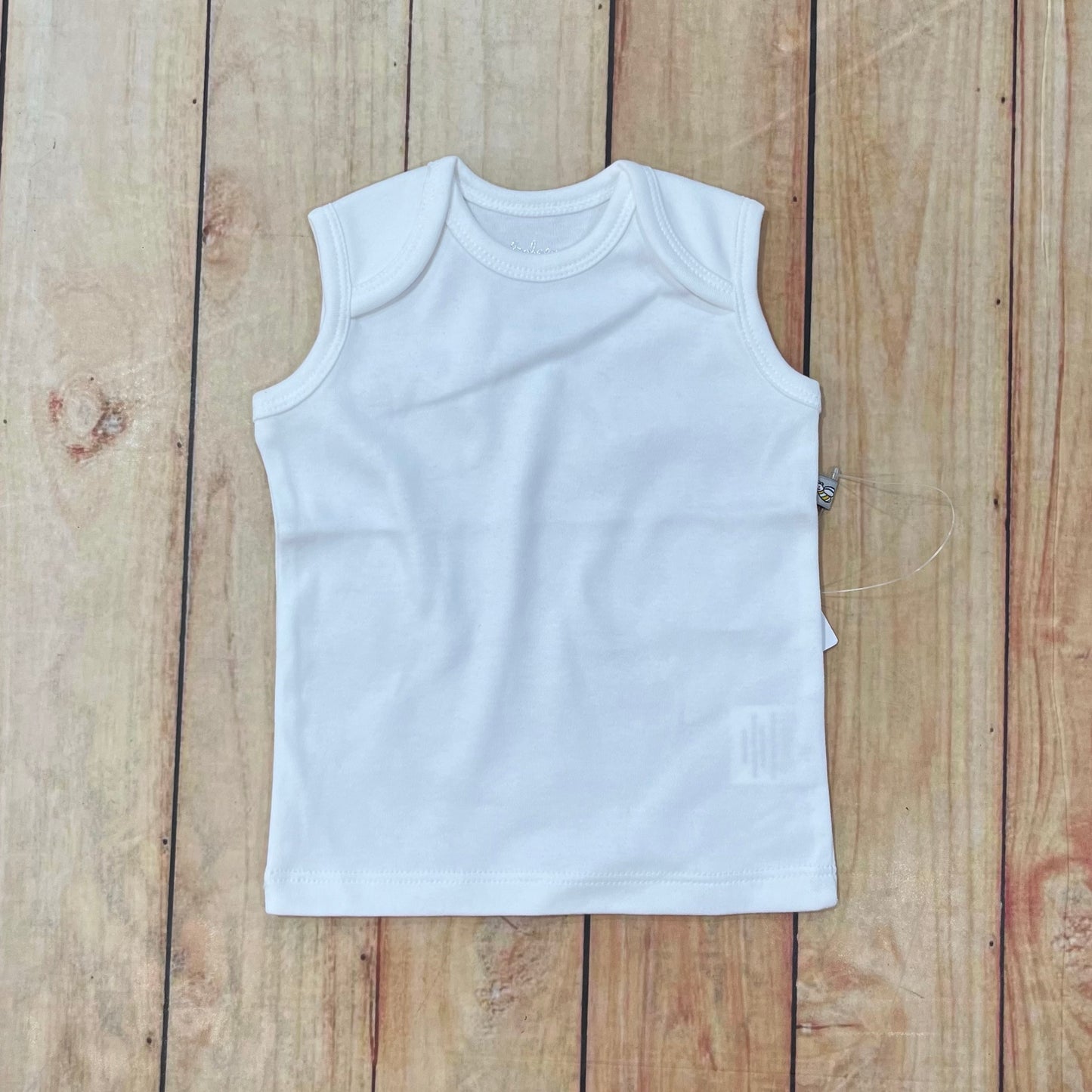 Newborn White Vest Organic 0-3 m image 0