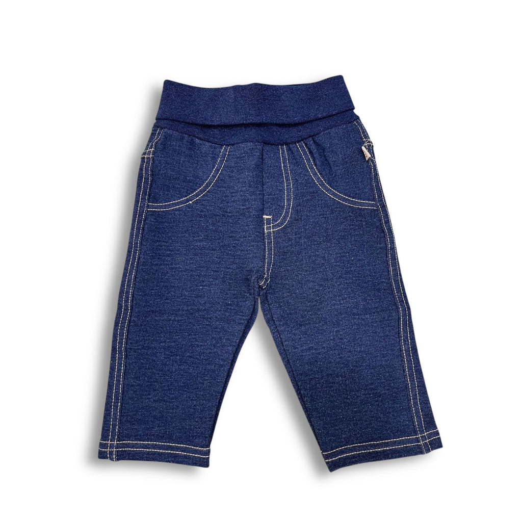 Denim Baby Jegging pant Soft Organic cotton - 6 to 9 m image