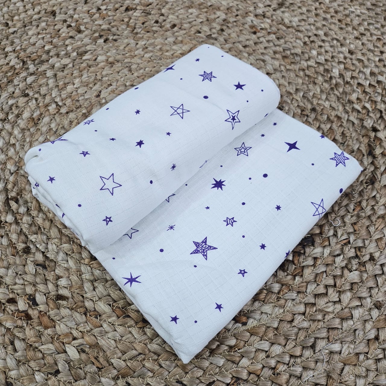 Stars Organic Muslin 6 Layer Blanket Soft Breathable & Skin-Friendly by Sweet Angels image 0