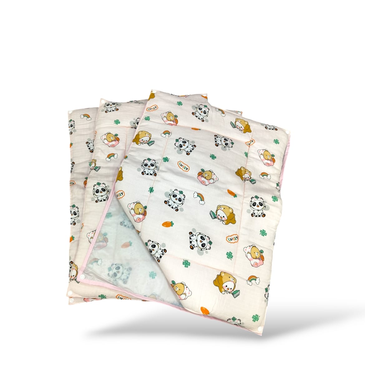 Muslin Matt Changeable 3pc Godadi Set | Soft & Cozy Baby Quilted Matts image 7