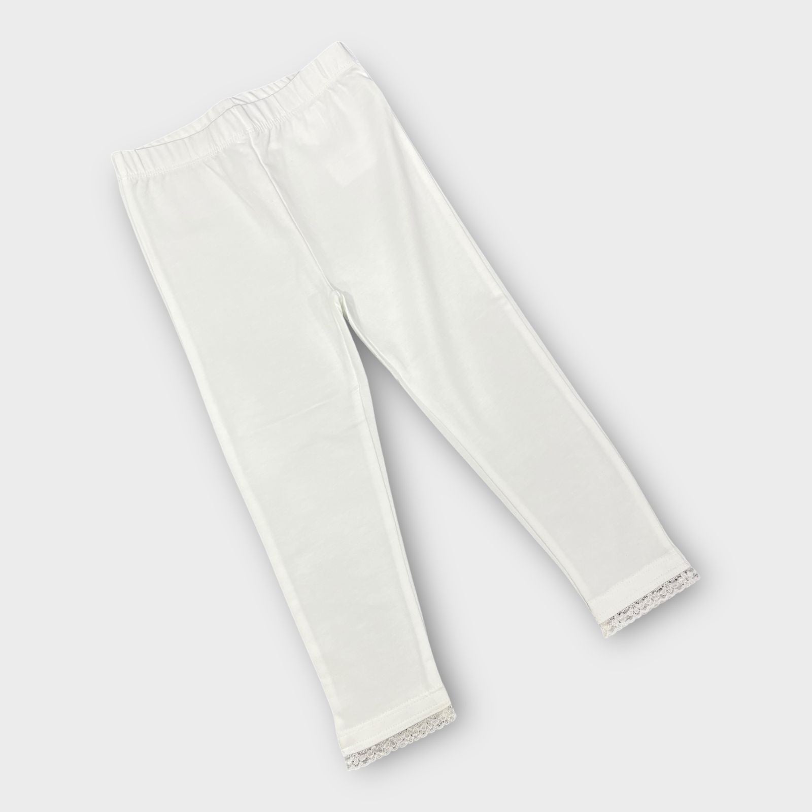 2 to 3 years Organic Leggings Tights Baby Girl - white image