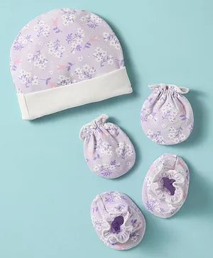 Cap Mitten Booty set Preemie Baby Organic Cotton assorted image 0