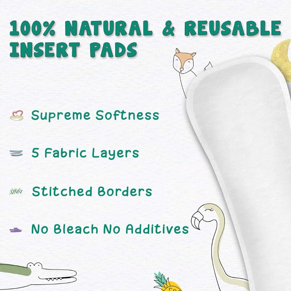 ReUsable Pads for Washable diapers 5pc pack image 2