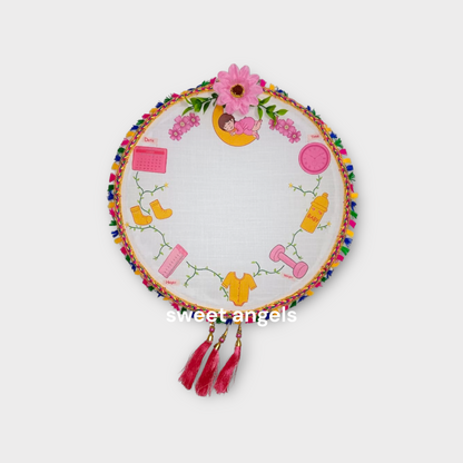 Newborn Footprint Frame – Unisex Chatthi Name Ceremony Keepsake image 0