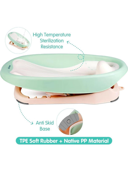 Baby Bath Tub Seat Adjustable | Soft Silicon Padding Base for Newborns to 12 Months image 2