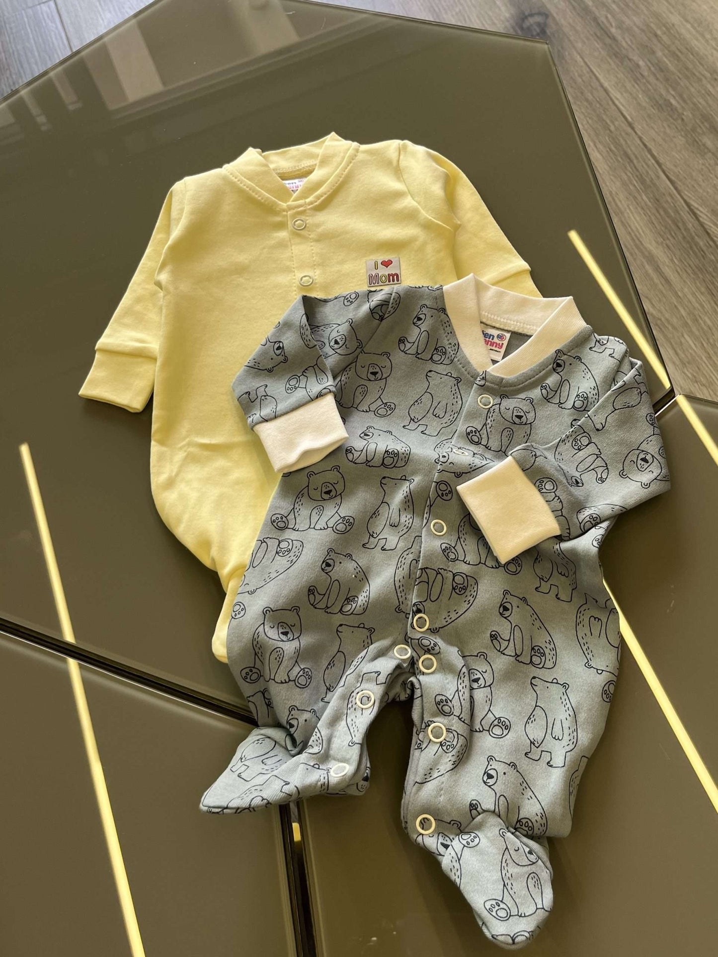 Preemie and Twin Baby Rompers Set of 2 image 2