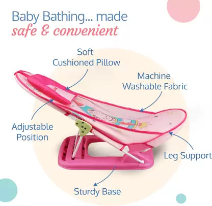Baby Bather for 0-12 Months | 3 Position Adjustable Baby Bath Seat image 2