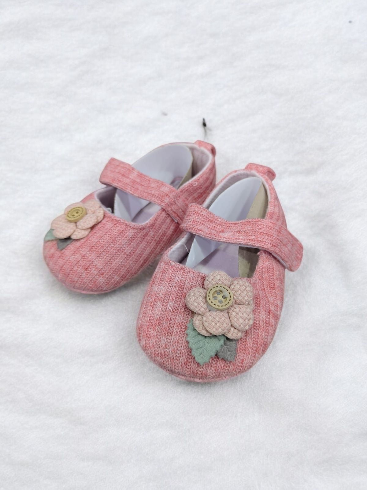 Baby Booties pre walker soft shoes Floral for 0-18 months image 0