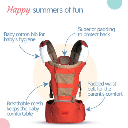 Royal Hip Seat Baby Carrier Orange | Ergonomic and Comfortable image 2