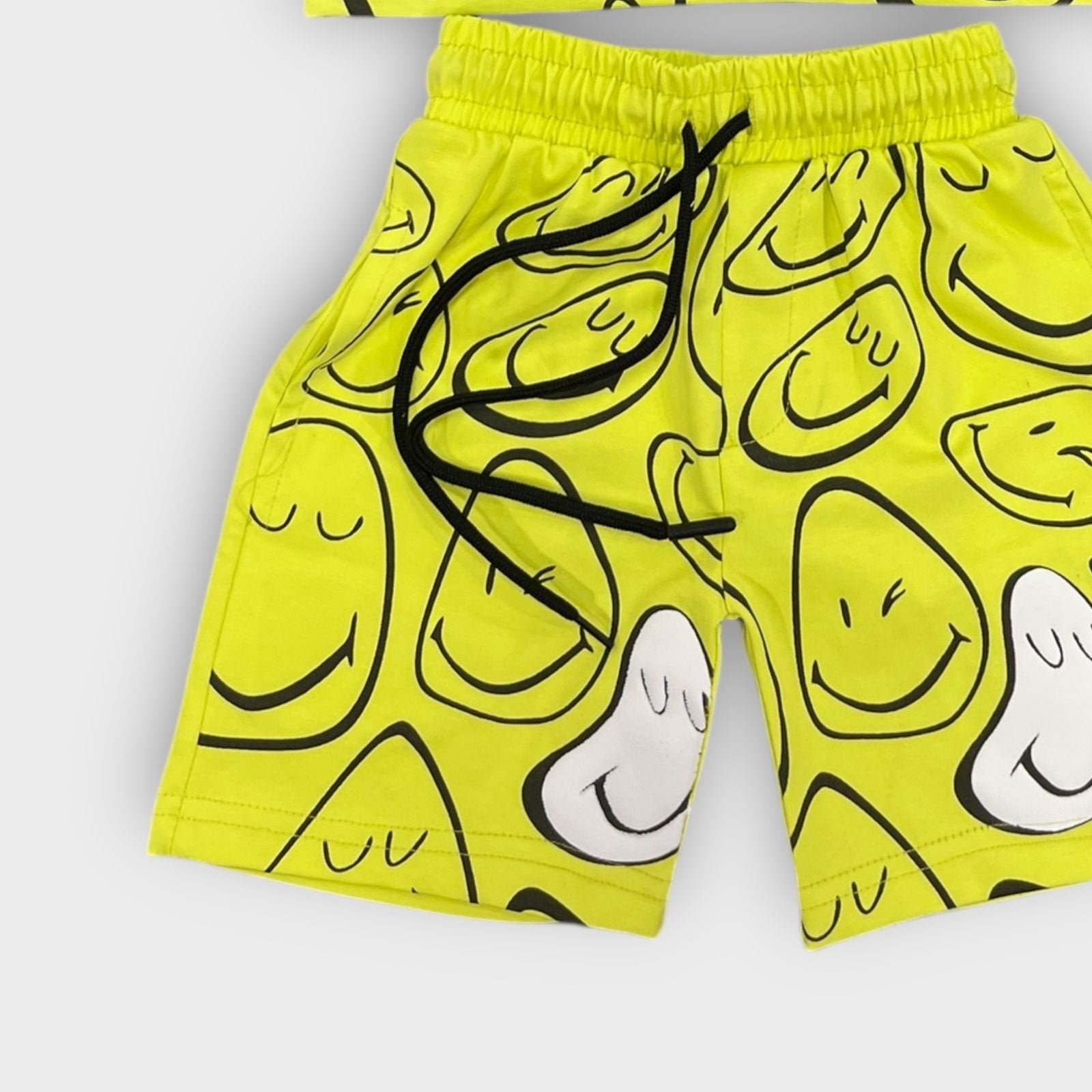 Hip Hop Kids Unisex Co Ord Set 3 to 10 years Smiley Yellow image 3