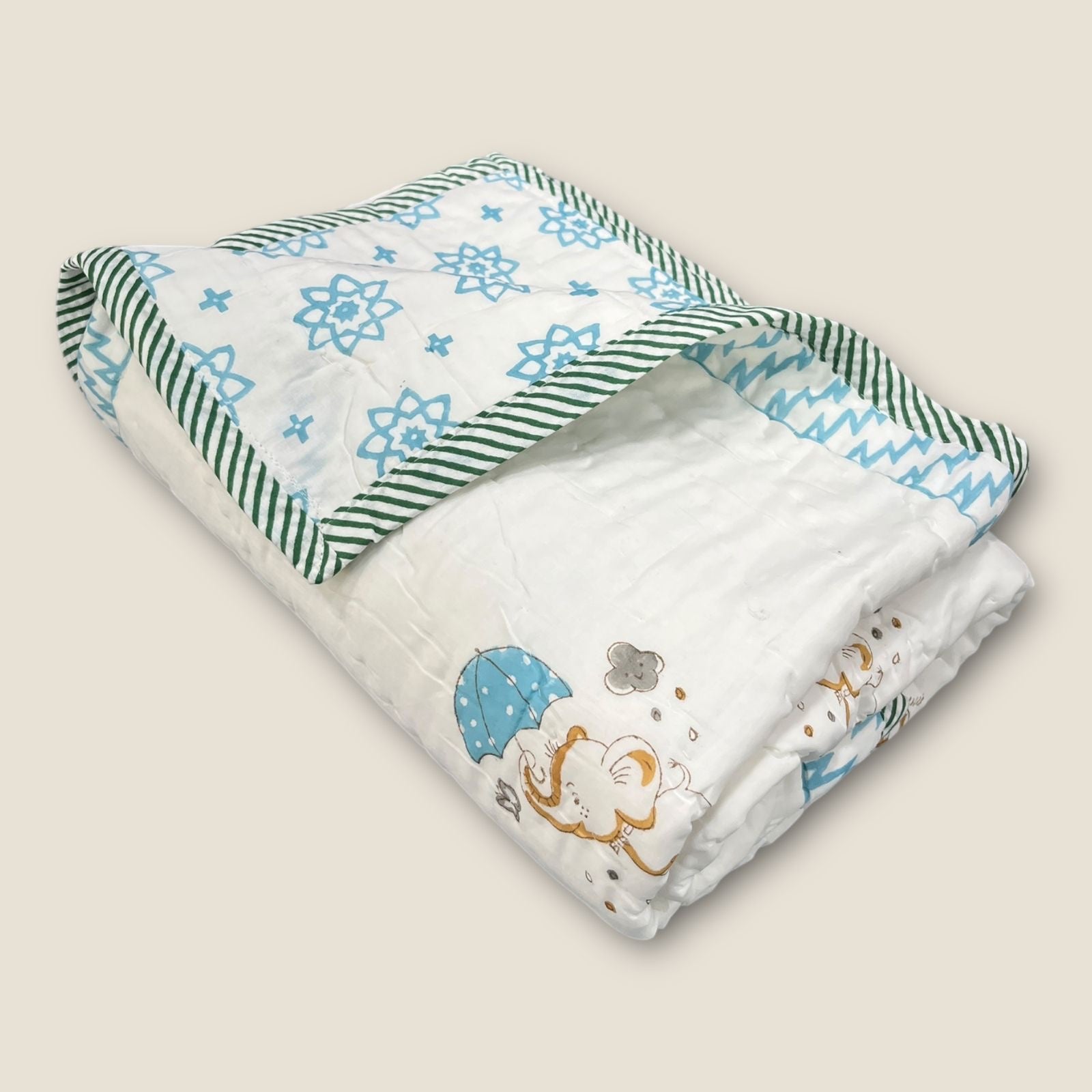 Kids organic Comforter Dohar 40x60 inch Bunny image 2