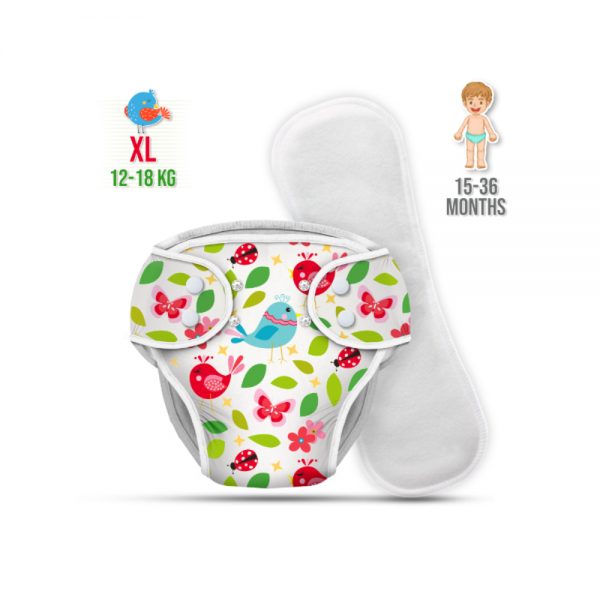 Organic Cotton Reusable Washable Baby Diaper Eco Friendly Sustainable and Gentle on Skin - 10-14kg image
