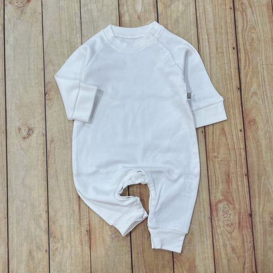 Baby White Romper Organic 3-6 m image 0