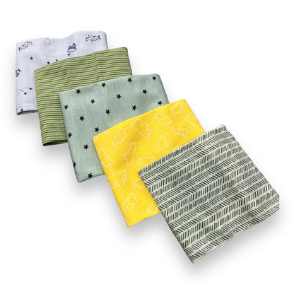 Organic Napkin wash cloth 5pc set image 1