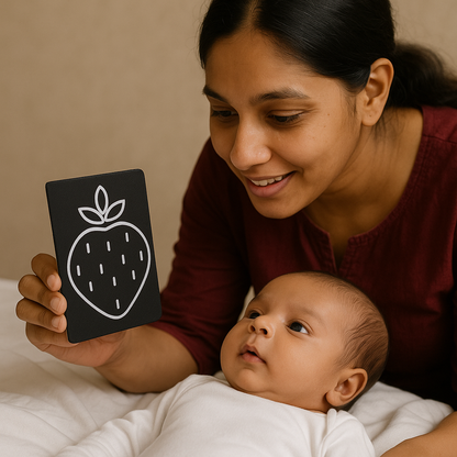 Black & White Cloth Flash Cards | Early Learning & Brain Fun (Set of 18)