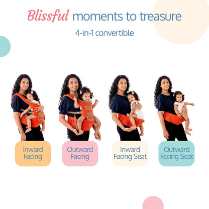 Royal Hip Seat Baby Carrier Orange | Ergonomic and Comfortable image 3