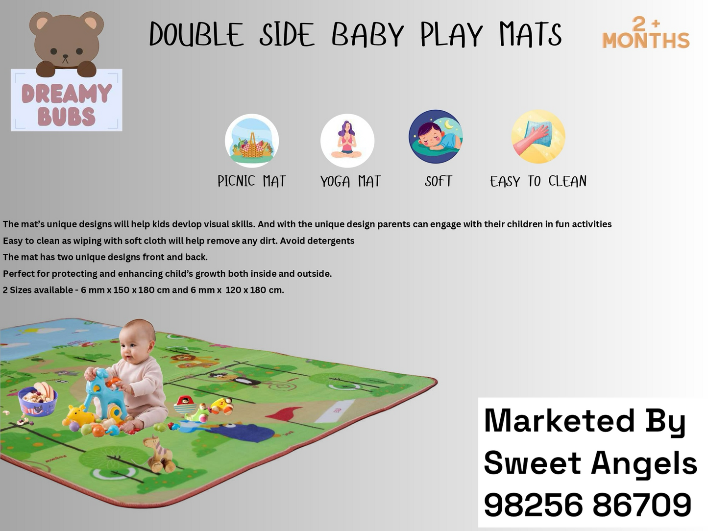 Crawl Play Mat for babies and kids playtime image 4