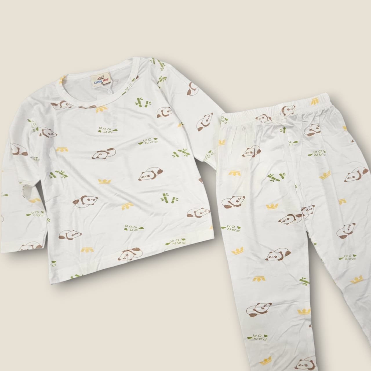 Butter Soft Panda Bamboo Co-Ord Sets for Kids (1-5 Yrs) | Sweet Angels - 2 to 3 yr image