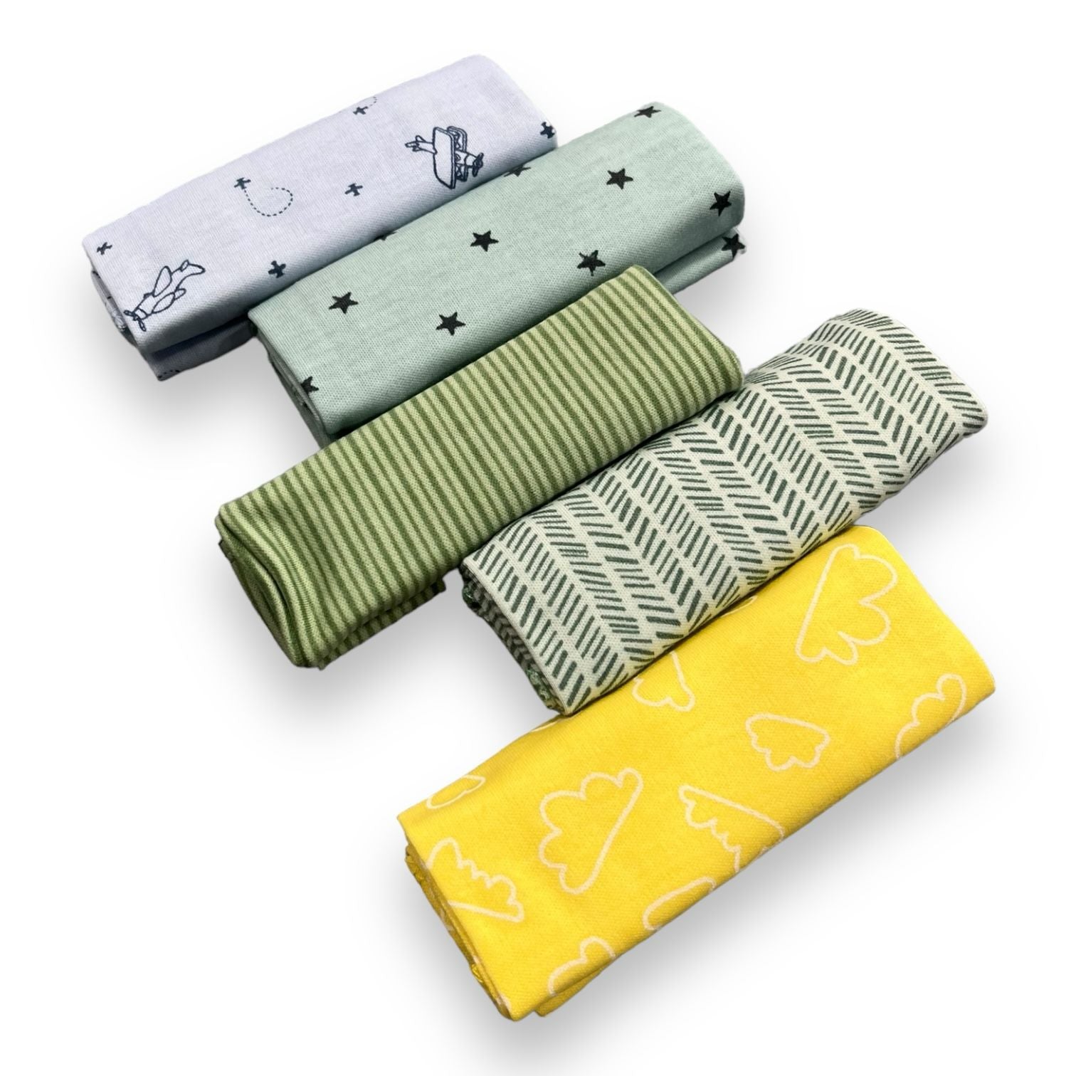 Organic Napkin wash cloth 5pc set image 2