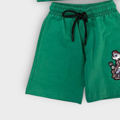 Hip Hop Kids Unisex Co Ord Set 3 to 10 years Bunny Green image 2