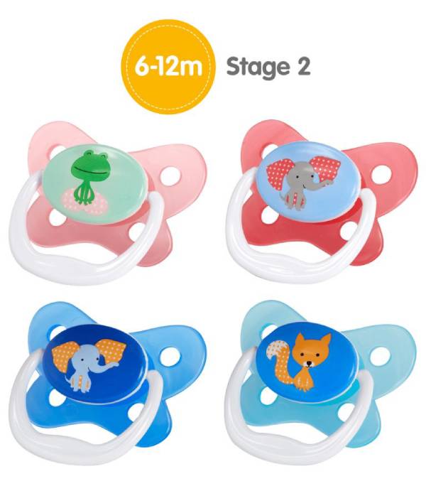 PreVent® Contoured Baby Pacifiers 6-12 month 2pc Pack assorted image 0