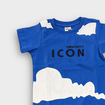 Hip Hop Kids Unisex Co Ord Set 3 to 10 years Clouds Blue image 3