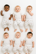 Baby Legging Jogger Bottoms – Soft Cotton White Printed Pants (6–18 Months) | Combo Pack of 3 image 0