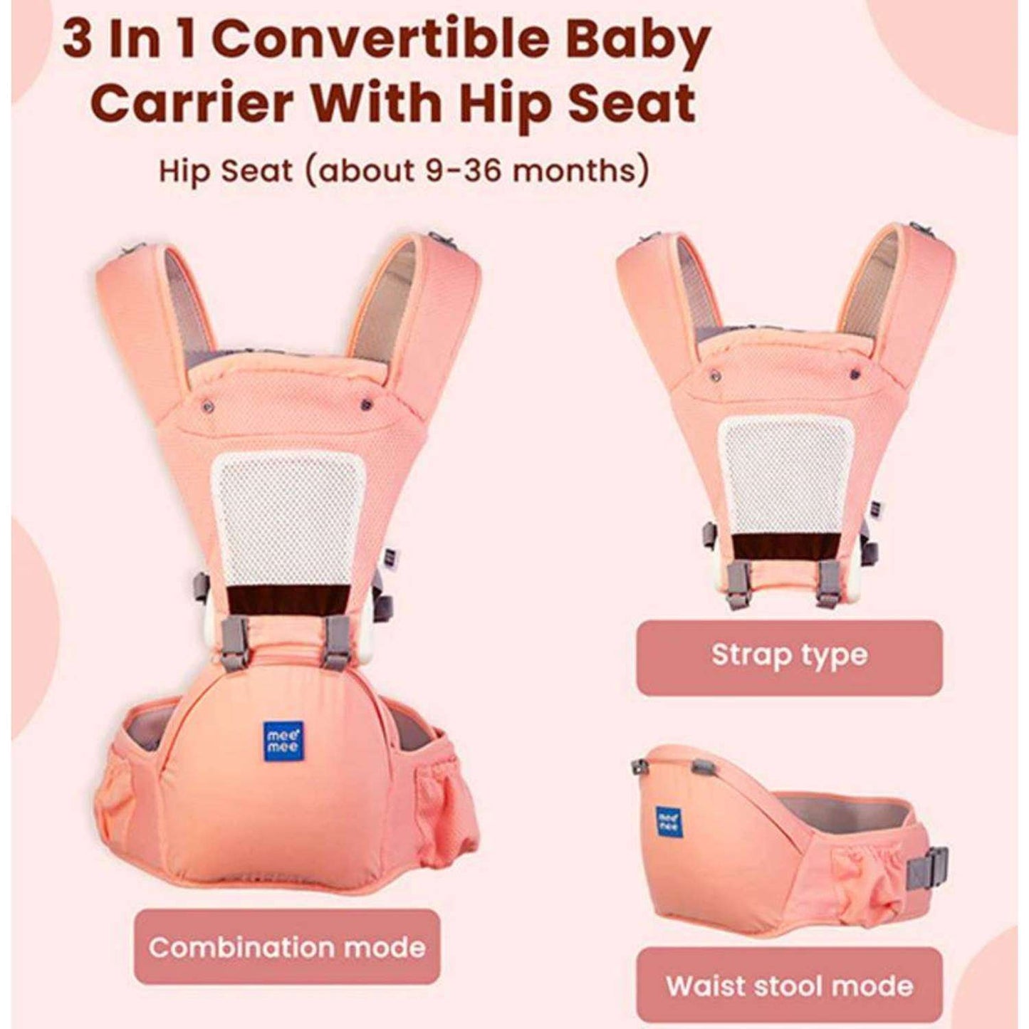 8-IN-1 Baby Carrier with Detachable Hip Seat | Ergonomic Sling Carrier image 1