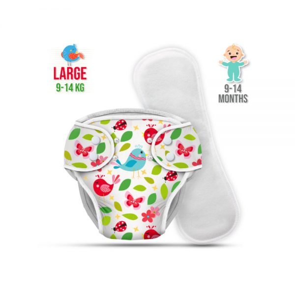 Organic Cotton Reusable Washable Baby Diaper - 8-12kg image