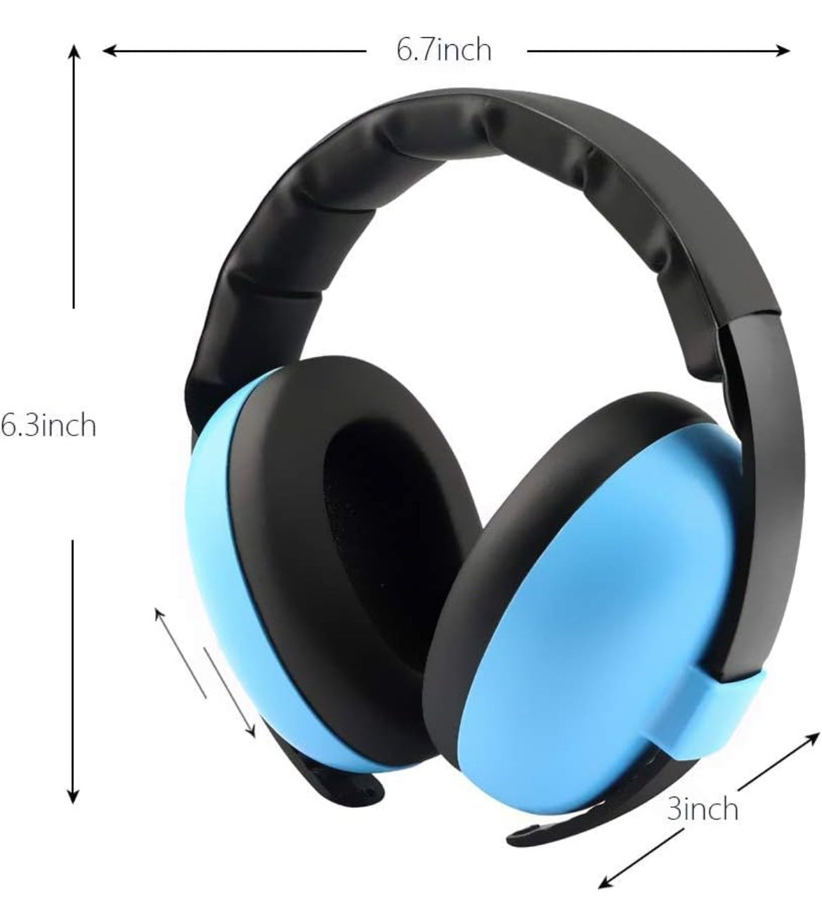 Blue Baby Noise Cancelling Headphones, Ear Protection Earmuffs Noise Reduction for 0-3 Years Kids/Toddlers/Infant image 4