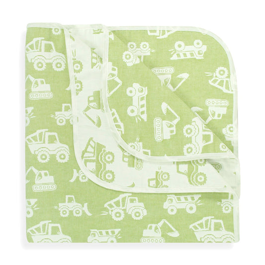 Organic Cotton  Blanket - Green image 1