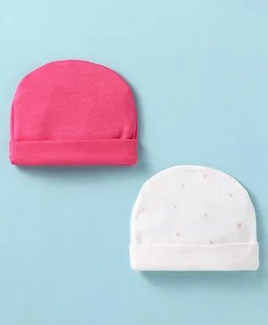 Cap Set Organic Cotton assorted Preemie 2pc pack image 0