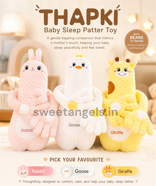 THAPKI Sleep Buddy Pat Pillow Toy – Best Cry Baby Solution for Soothing Sleep Patter Giraffe